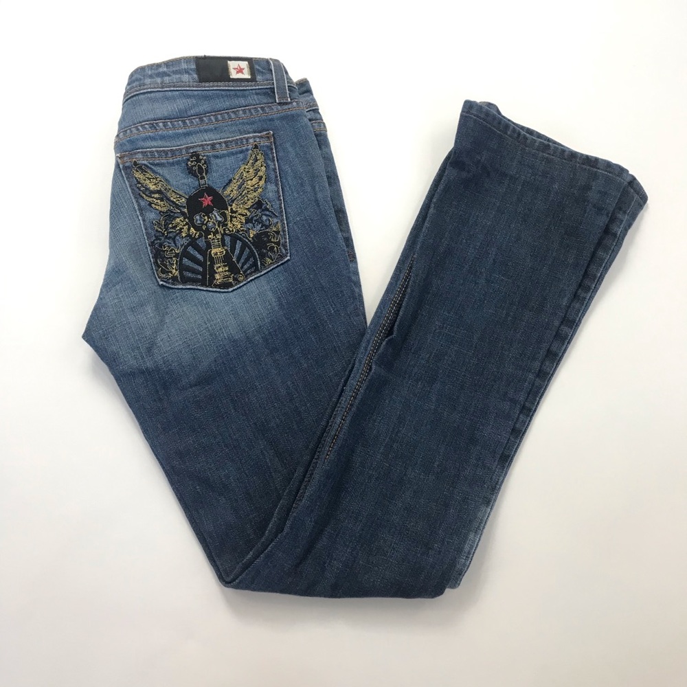 People's Liberation Jeans Jenny Gold Skinny Sz 26